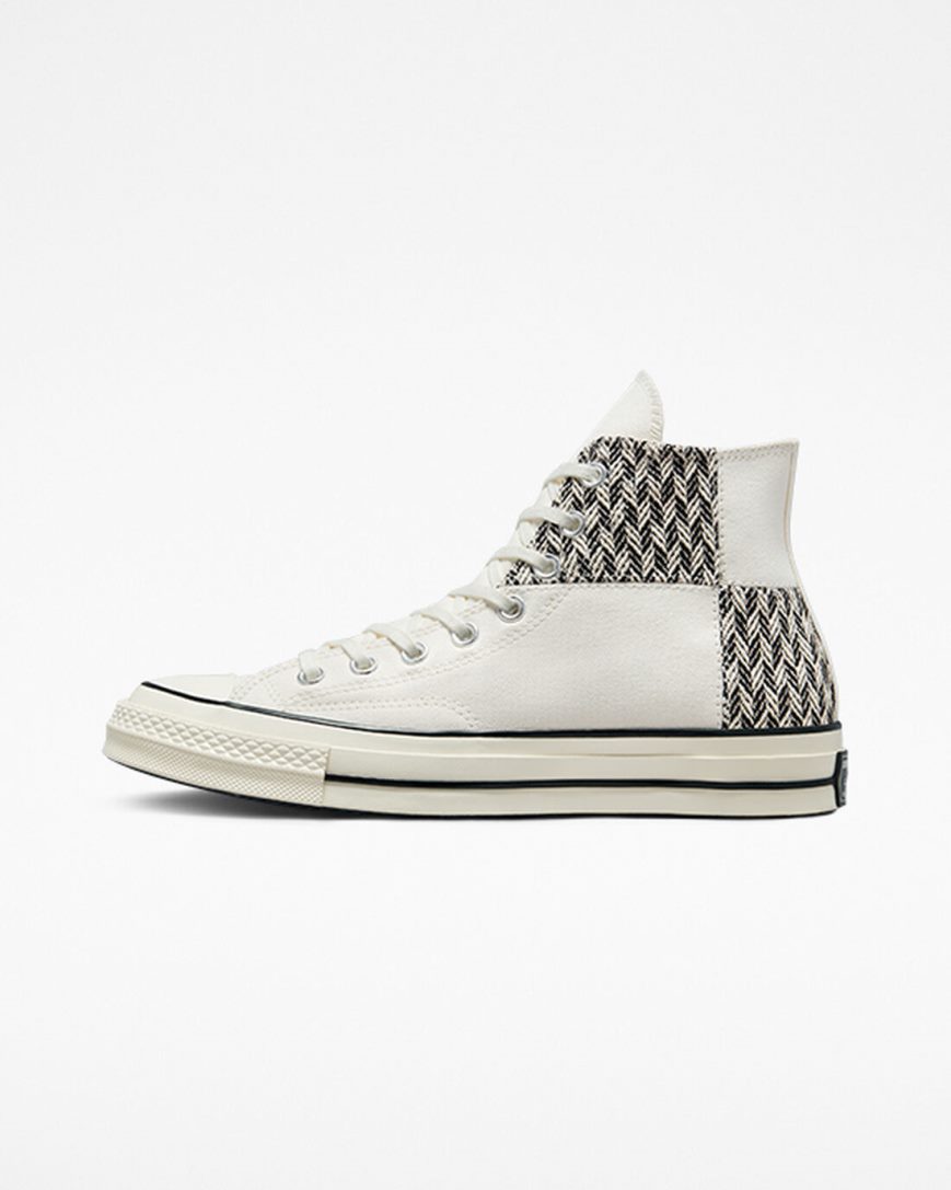 Women's Converse Chuck 70 Patchwork High Top Shoes Beige / White / Black | AU 63589X